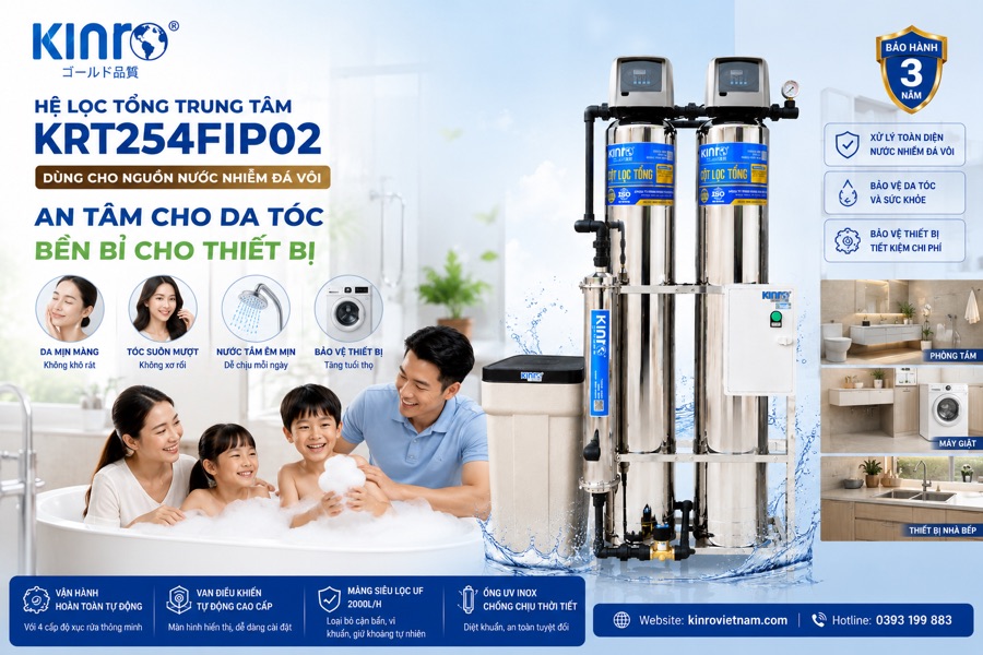 Hệ lọc tổng Kinro KRT254FIP02 làm mềm nước cứng cao cấp ảnh 3