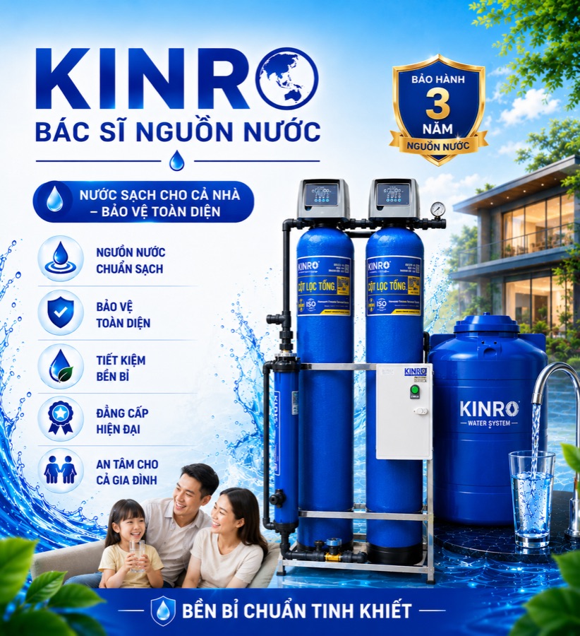 Hệ lọc tổng Kinro KRT254FP01 xử lý sắt nặng