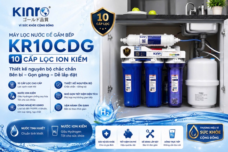 Máy lọc nước để gầm Kinro KR10CDG ION